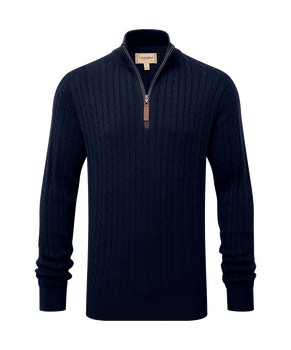Pull coton cashmere Calton 1/4 zip 3 coloris