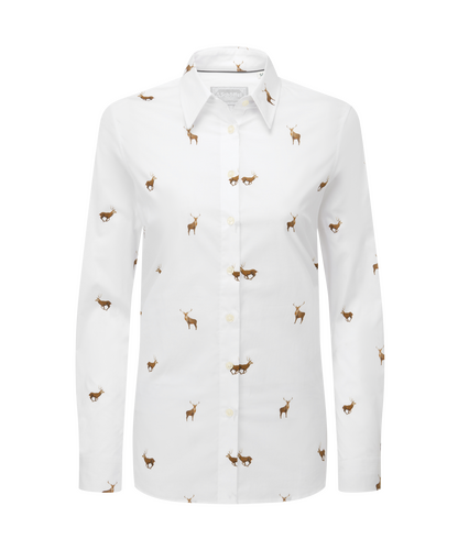 Chemise imprimée cerfs femme