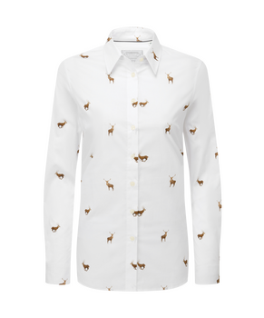 Chemise imprimée cerfs femme