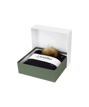 Bakewell navy hat and scorf box