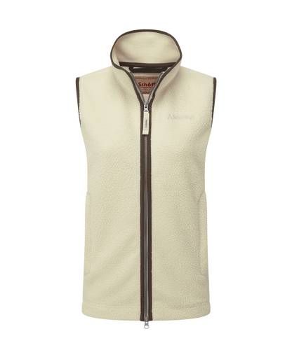 Gilet polaire Lyndon retro écru femme