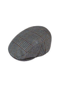 Surrey blue check flat cap