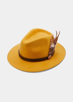 Mustard Richmond unisex felt hat