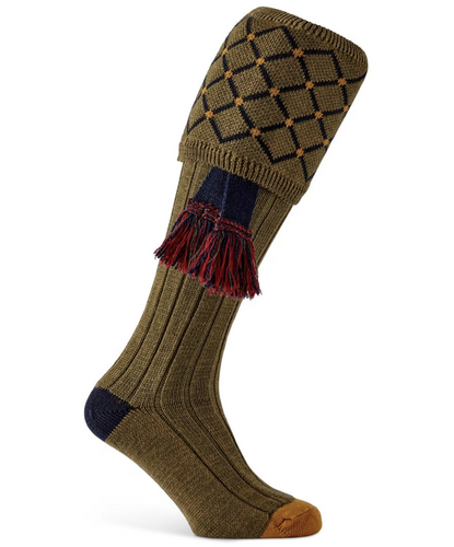 Chaussettes Regent sage avec garters