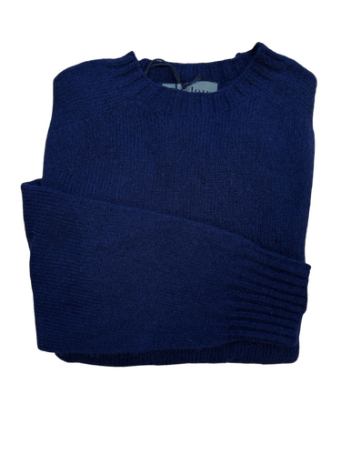 Pull col rond navy
