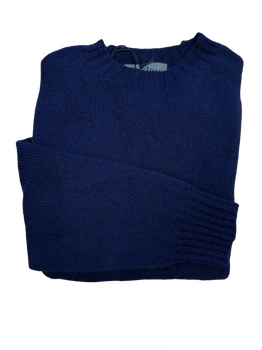 Pull col rond navy