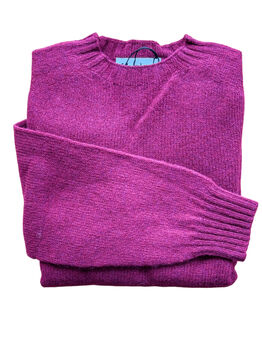 Crew neck claret sweater