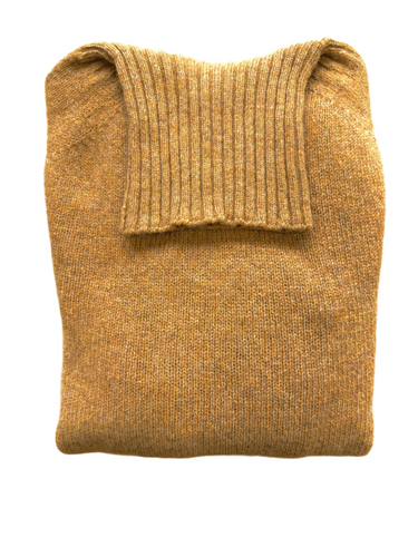 Pull col roulé gold rust