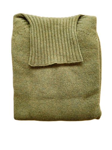 Pull col roulé lichen
