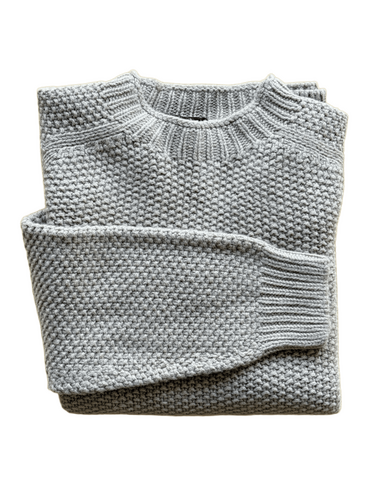 Pull col rond point de riz stonechat