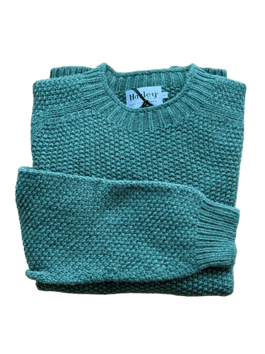 Pull col rond point de riz serpentine