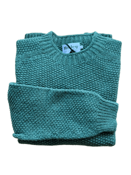 Pull col rond point de riz serpentine