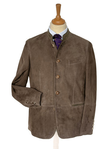 Veste autrichienne en peau Ladis marron