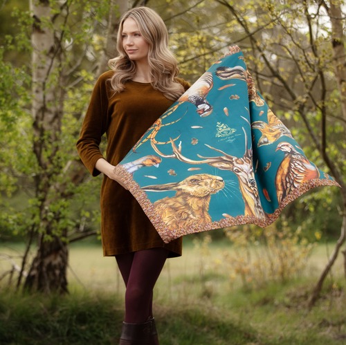 Carré large head of the game teal