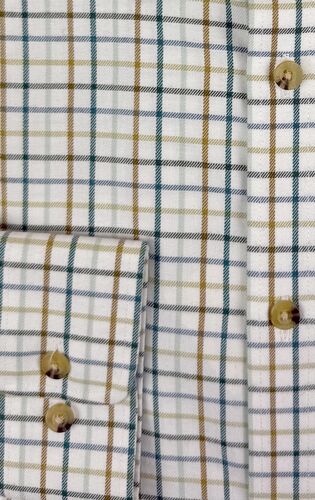 Chemise tattersall brunswick green coton laine