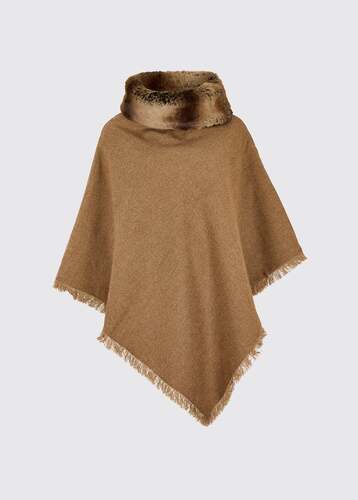 Poncho twill Silverfir Camel