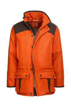 Manteau loden prestige orange chiné