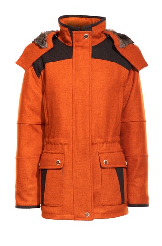 Prestige ladies orange loden coat