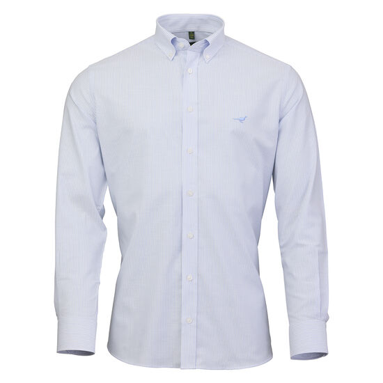 Oxford cotton stripes blue shirt