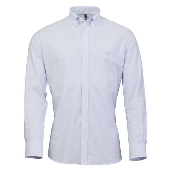 Chemise coton oxford rayures bleues
