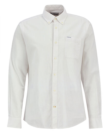 Chemise tailored lin coton Nelson white