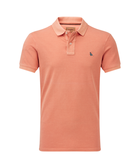Polo délavé St Ives coral peach