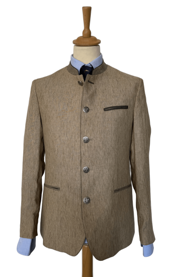 Veste autrichienne Murau beige en lin