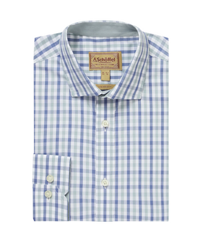 Chemise Hebden mist blue vintage indigo