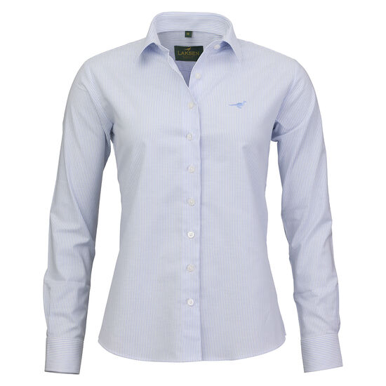 Chemise stretch pin oxford light blue femme