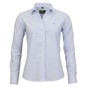 Chemise stretch pin oxford light blue femme