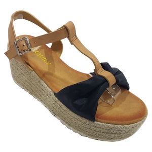 Semelle Corde Salomé En Noir Style Plateforme Sandale mNn8OvwPy0