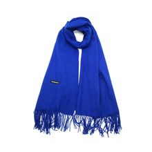 Écharpe rectangulaire unie à extrémités frangées royal