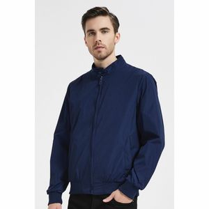 Blouson coupe-vent à zip sur l'avant et col officier pression
