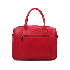 Sacoche pour ordinateur à zip avec bandoulière rouge