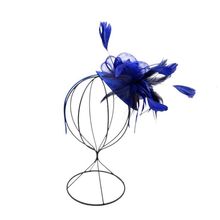 Serre-tête de cérémonie à fleur ornement de plumes coloris au choix