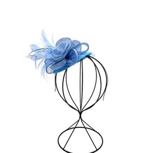 Serre-tête de cérémonie à fleur ornement de plumes coloris au choix