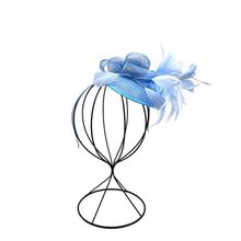 Serre-tête de cérémonie à fleur ornement de plumes coloris au choix