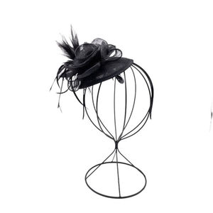 Serre-tête de cérémonie à fleur ornement de plumes coloris au choix