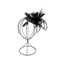 Serre-tête de cérémonie à fleur ornement de plumes coloris au choix