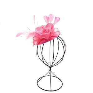 Serre-tête de cérémonie à fleur ornement de plumes coloris au choix