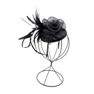 Serre-tête de cérémonie à fleur ornement de plumes coloris MIX