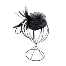 Serre-tête de cérémonie à fleur ornement de plumes coloris MIX