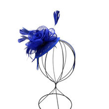 Serre-tête de cérémonie à fleur ornement de plumes coloris MIX