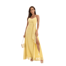 Robe longue à fente avec un magnifique imprimé floral