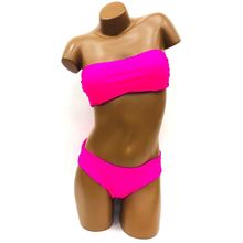 Maillot de bain deux pièces réversible motif reptile et uni