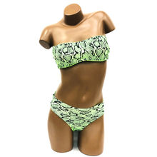 Maillot de bain deux pièces réversible motif reptile et uni