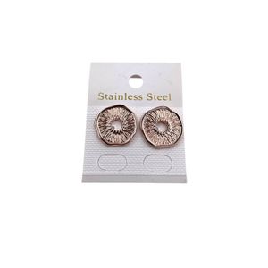 Boucles d'oreilles légères puces en acier inoxydable