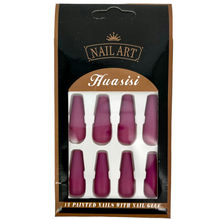 Faux ongles de couleur unie à finition mate