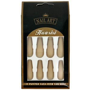 Faux ongles de couleur unie à finition mate