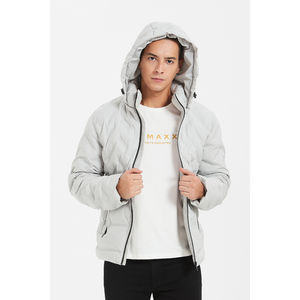 Doudoune zippée matelassée avec motifs différents